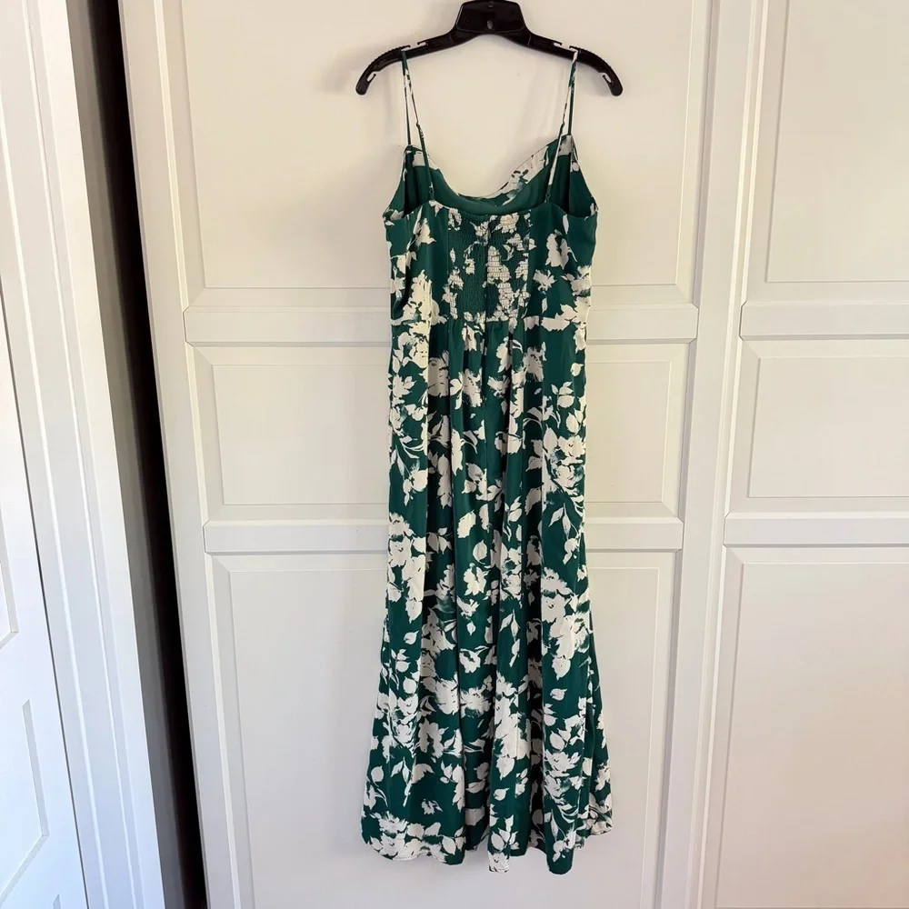 Abercrombie & Fitch Green Camille High-Slit Maxi Dress Size XLT 41245
